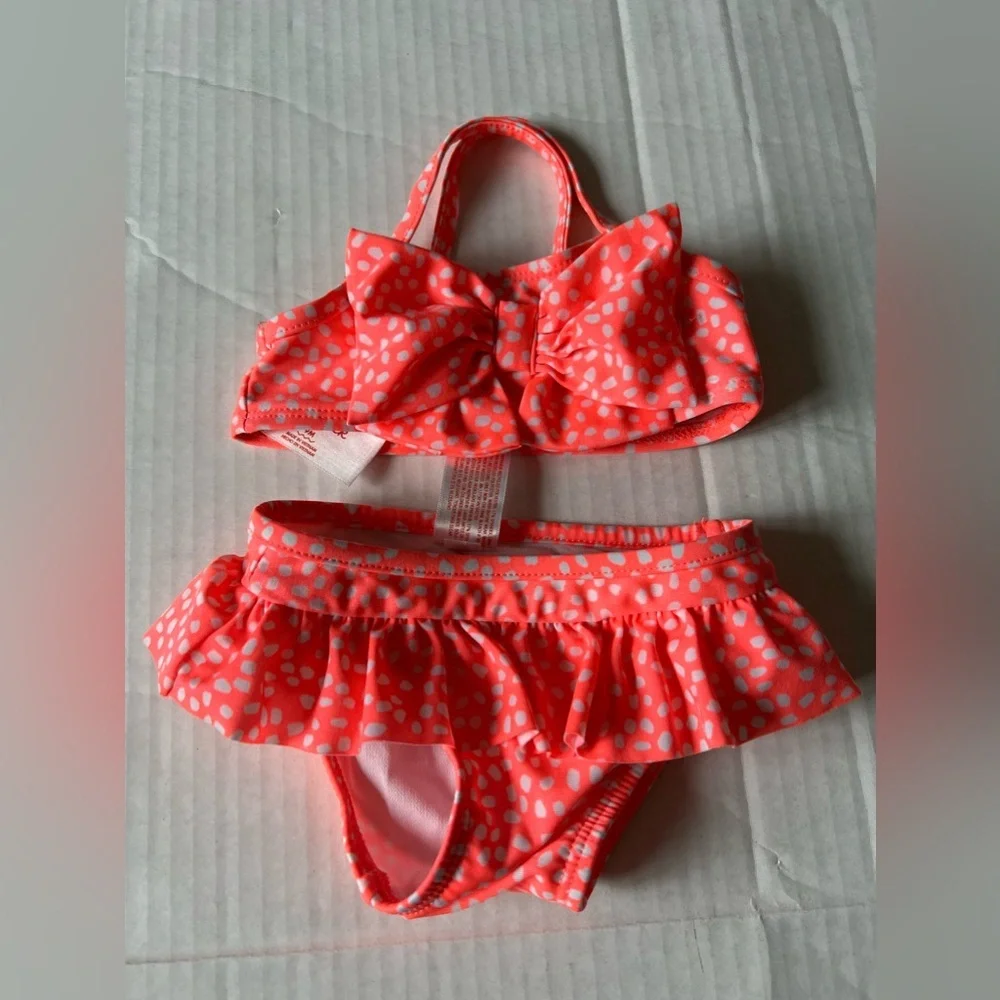 20. Cat & Jack Girls' Swimwear pink polka dots